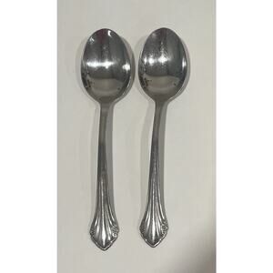 Set of 2 Oneida 1881 Rogers Bittersweet Repose Dinner Spoons Stainless Steel 7”